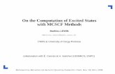 On the Computation of Excited States with MCSCF …cassam/Workshop05/Lewin.pdf · “Convergence of the orbital optimization procedure is ... “MCSCF is by no means the sort of ...