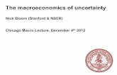 The macroeconomics of uncertainty · The macroeconomics of uncertainty Nick Bloom (Stanford & NBER) Chicago Macro Lecture, ... • Literature most strongly associated with Dixit and