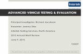 Advanced Vehicle Testing & Evaluation · ADVANCED VEHICLE TESTING & EVALUATION Principal Investigator: ... Monitor vehicle CAN messages and energy storage system parameters ... (Pages