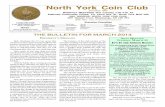 North York Coin Club - nunet.ca · comes the North York Coin Club’s 600th general meeting. ... MARCH 25 IT ’S IN THE GIBSON ROOM ... Target store now in the mall had a positive