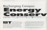 Recharging Campus Energy Conservation - APPA · Recharging Campus ESC 0 5 and Demand 5 de ... Over the years we'vedonea lot ofenergy conservation. ... butalso the utility, theESCO,