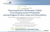 Thermoelectric Generator (TEG) Fuel Displacement Potential ... · Fuel Displacement Potential using Engine -in-the-Loop ... velocity fan . Rest of the Vehicle . ... Initial spikes