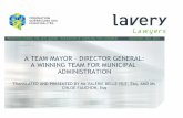 A TEAM MAYOR – DIRECTOR GENERAL: A …€¦ · A WINNING TEAM FOR MUNICIPAL ADMINISTRATION ... regarding the mayor’s role in Alain c. ... Faucher et Bastiscan (Municipalité de),