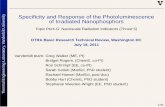 Speciﬁcity and Response of the Photoluminescence of Irradiated Nanophosphors …telab.vuse.vanderbilt.edu/docs/DTRA_program-review_7_18-11.pdf · Thermal Engineering Laboratory,