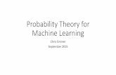 Probability Basics for Machine Learningurtasun/courses/CSC411/tutorial1.pdf · Joint and Conditional Probabilities •Joint Probability •P(X,Y) •Probability of X and Y •Conditional