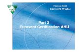 Part 2 Eurovent Certification AHU - ASHRAE QATAR · Part 2 Eurovent Certification AHU Frans de Wind Eurovent WG6C. 2 Eurovent Certification AHU ... • Signing LicenseAgreement if