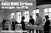 Swiss MOOC Services - eduhub · Service Infrastructure Application Mining edX Insights Dashboard Adversiting Marketing Hadoop Hive Swiss MOOC DB Coursera Research