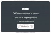 Paid-for-content and consumer revenues - Magazine and Vindicia presentation... · Paid-for-content and consumer revenues ... Digital edition Hard paywall Metered paywall ... New York