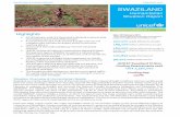 UNICEF Swaziland SitRep 29 February 2016 · water rationing for the first time in its history affecting business, ... on the UN Drought Response Plan and the development of a Central