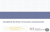 Broadband: the driver of economic and job growth - …pubdocs.worldbank.org/pubdocs/publicdoc/2015/7/... · Broadband: the driver of economic and job growth ... Crandall et.al. 2003