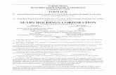 FORM 10-K - Sears Holdings · Part III of this Form 10-K incorporates by reference certain information from the Registrant’s ... Sears Holdings Corporation ... as well as catalog