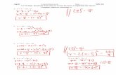 Alg2H Lesson/Homework Date 5-2 Writing Quadratic … · 5-2 Writing Quadratic Functions in Vertex Form by Completing the Square ... (x 5)2 Using the Quadratic Formula find the x-intercepts.