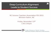 Deep$Curriculum$Alignment$$ …scnces.ncdpi.wikispaces.net/file/view/NCSTA2015_Secondary Science... · SCOPE Broad Moderate Narrow- derived ... Design Curriculum Prepare Lesson Plans