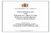 HANDBOOK OF PUBLIC SECTOR PROCUREMENT PROCEDURES … · 1.2.1 Quality and Cost-Based Selection (QCBS) ... SBCQ Selection-Based on Consultant’s Qualifications SFB Selection under