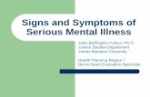 Understanding Mental Illness - signs and symptoms... · – Little awareness that their behavior is excessive . ... It’s when they become inflexible, maladaptive, ... Understanding