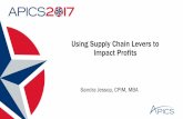 Using Supply Chain Levers to Impact Profits · Using Supply Chain Levers to Impact Profits Sandra Jessop, ... • What is the Inventory Valuation each month by group: ... Supply Chain