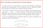 MULTI-DEGREE of FREEDOM SYSTEMS (MDOF)w3.gazi.edu.tr/~ksoyluk/resimler/IM 508 MDOF.pdf · MULTI-DEGREE of FREEDOM SYSTEMS (MDOF) In many cases, it is necessary to use many coordinates