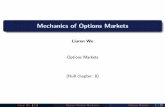 Mechanics of Options Markets - Faculty Web Server …faculty.baruch.cuny.edu/lwu/9797/Lec2.pdf · The option has positive intrinsic value when in the money. The ... 20 30 P&L from