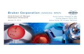 Bruker Corporation (NASDAQ: BRKR) · Bruker Corporation (NASDAQ: BRKR) 32nd Annual J.P. Morgan Healthcare Conference Frank Laukien, President & CEO Charles Wagner, EVP & CFO January