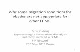 Why some migration conditions for plastics are not ... · Migration conditions for plastics are not used for ... the plastics 10/2011 migration testing guidelines ... For contact