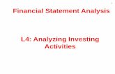 L4: Analyzing Investing Activities · Total cost, including exploration and development, is charged to depletion expense over periods benefited. Extracted from ... Natural resources