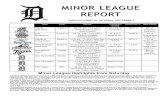 MINOR LEAGUE REPORT - MLB.com€¦ · MINOR LEAGUE REPORT ... • Connecticut picked up a 4-2 win vs. Lowell. ... Aguilar, 1B .241 3 0 0 0 0 0 0 1 0 8 0 Choice, DH .247 ...