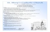 St. Mary’s Catholic Church - s3.amazonaws.com fileSt. Mary’s Catholic Church FOUNDED IN 1795 310 SOUTH ROYAL STREET • ALEXANDRIA, VIRGINIA Rev. Dennis W. Kleinmann, Pastor Rev.