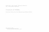 Control of PDEs - Startseite TU Ilmenau · Control of PDEs Lecture Notes for ... For further considerations including both analytical and numerical solution methods or extensions