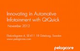 Innovating in Automotive Infotainment with QtQuick … · Innovating in Automotive Infotainment with QtQuick ... – GENIVI/Linux based Automotive Infotainment – User Experience