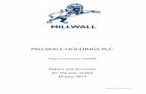 MILLWALL HOLDINGS PLC MILLWALL HOLDINGS PLC Strategic Report Principal activities ... cup run ended in the quarter final round in a 0-6 defeat at Tottenham Hotspur. ...
