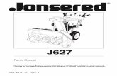 IPL, J627, 96192006400, 2013-09, SNOW THROWER€¦ · Part's Manual Gasoline containing up to 10% ethanol (E10) is acceptable for use in this machine. ... REPAIR PARTS SNOW THROWER
