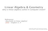 Linear Algebra & Geometry - Stanford University · Linear Algebra & Geometry why is linear algebra useful in computer vision? Some of the slides in this lecture are courtesy ... Vectors