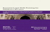 Essential Legal Skills Training for Children’s Services · Essential Legal Skills Training for Children’s Services ... Legal Training for Children’s Services? ... in the area