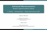 Advanced Macroeconomics Module 3: Empirical …amoneta/m2018_1.pdf · 2018-03-14 · Advanced Macroeconomics Module 3: Empirical models & methods 1. Outline — Stylized Facts —