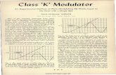 Class T Modulator - 813am.qsl.br€¦ · Class T Modulator An Experimental Method of Plate Modulating 90 Watts Input to the Final with a Single 807 ... to drop the supply voltage