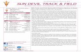F I SN DVIL TRACK & FILD - Sidearm Sports · SN DVIL TRACK & FILD ... The Sun Devils will welcome Texas A&M, ... action will get underway with the women’s discus at 10 a.m. with