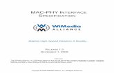 MAC-PHY I SPECIFICATION - WiMedia Alliance€¦ · By receiving, installing, copying, reviewing or otherwise using the WiMedia MAC-PHY Interface Specification (the "Specification"),
