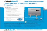 Point-of-U Tankless Tankless Electric Water Heater · On demand heating eliminates costly and ... Products marked with the Lead-Free logo comply with the Safe ... Metric Conversions
