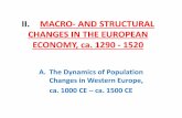II. MACRO- AND STRUCTURAL CHANGES IN THE EUROPEAN … · 2013-09-11 · II. MACRO- AND STRUCTURAL CHANGES IN THE EUROPEAN ECONOMY, ca. 1290 ... growth → falling real wages & real