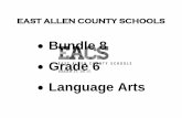 Bundle 8 Grade 6 Language Arts - East Allen County … · How do poets use literary devices to describe the everyday world? ... Esperanza Rising Pam Munoz Ryan Figurative language/foreign