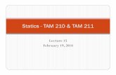 Statics - TAM 210 & TAM 211 - University Of Illinois · Chapter 5: Equilibrium of Rigid Bodies Introduce the free-body diagram for a 2D rigid body Develop the equations of equilibrium