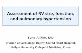 Assessment of RV size, function, and pulmonary hypertension · Assessment of RV size, function, and pulmonary hypertension ... •Wrapped around the LV ... For assessment of RV systolic