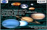Printable Spacecraft: Flexible Electronic Platforms For ... · 9/30/2012 · Printable Spacecraft: Flexible Electronic Platforms For ... Applications ... the viability of printed