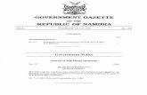 GOVERNMENT GAZETTE REPUBLIC OF NAMIBIA - … · N$3.84 GOVERNMENT GAZETTE OF THE REPUBLIC OF NAMIBIA WINDHOEK-26 June 1996 CONTENTS GOVERNMENT NOTICE No. 157 No. 157 Prom•lgatioo