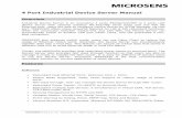 4 Port Industrial Device Server Manual - MICROSENS€¦ · Various Windows O.S. supported: Windows NT/2000/ XP/ 2003/VISTA 32bits 4 Port Industrial Device Server Manual .