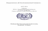 Department of Environmental Sciences - Digital …bpsmv.digitaluniversity.ac/images/syllabus/ENVIRONMENT_SCIENCE... · Department of Environmental Sciences 2013-2014 Scheme M.Sc ...