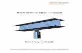 IDEA StatiCa Steel Tutorial - Eiseko · Buckling analysis. Steel connection ... Then we start nonlinear analysis by clicking Calculate in the ribbon. Analysis model is ... particular