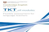 TKT all modules - lang.hse.ru  · TKT all modules Teaching Knowledge Test Flexible assessment for language