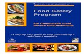 Food Safety Program your own Food Safety Program.pdf · This Food Safety Program Tool is a practical step-by-step guide ... To ensure the accuracy of readings from a measuring ...
