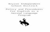 Bryson Independent School District ISD ESL... · Web viewBryson Independent School District Subject Policy and Procedures For English as a Second Language Program Last modified by